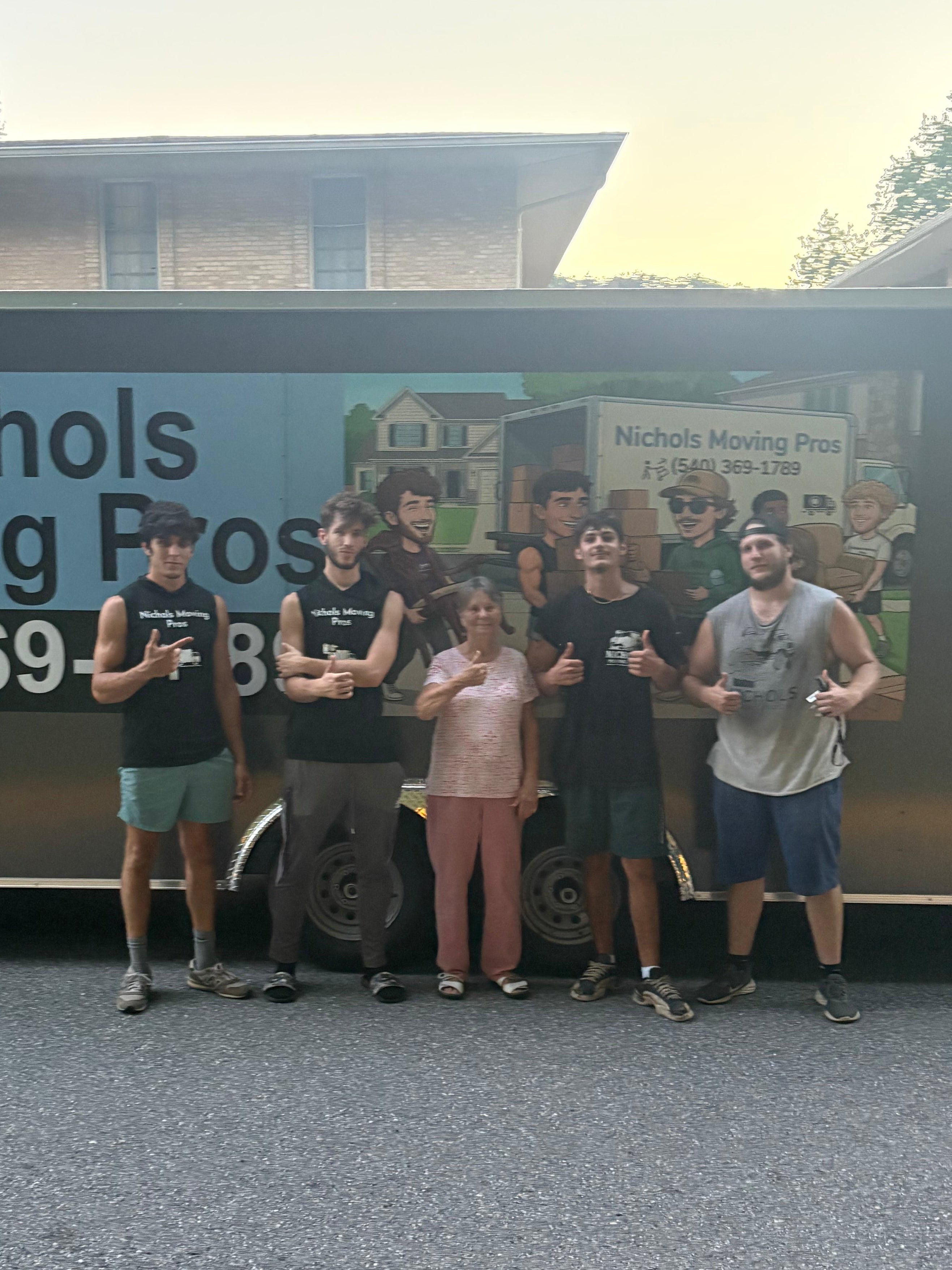 Nichols Moving Pros helping satisfied customers during a professional move in Roanoke, VA.